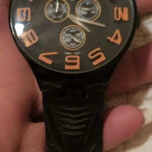 Black and Orange Men's Watch